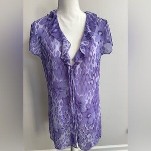 Victoria's Secret’s Chiffon Purple Floral Cover Up